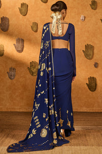Saphire Folkstone Draped Saree