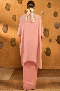 Champagne Heartbeat Draped Cape Set