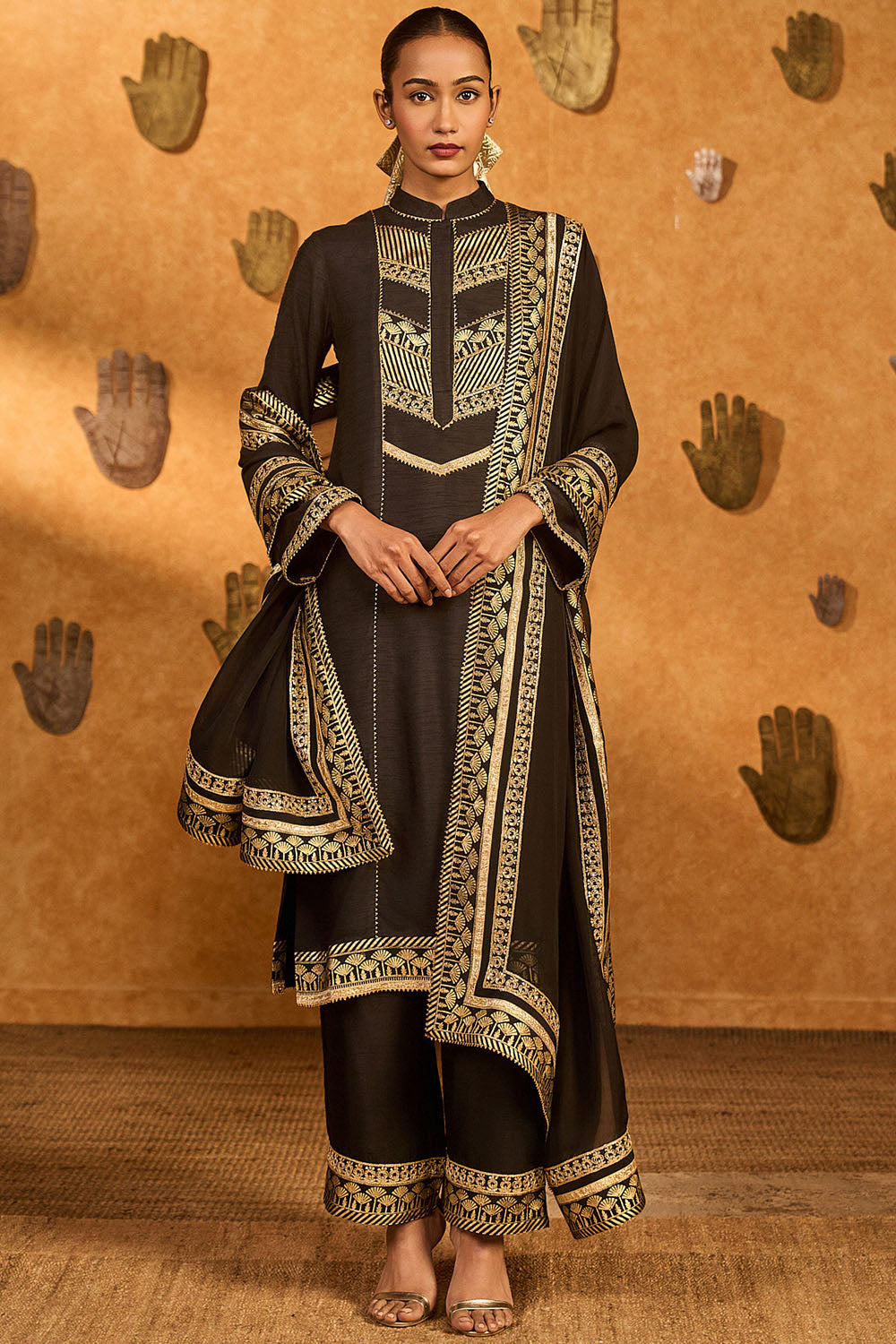 Black Vase Culotte Set