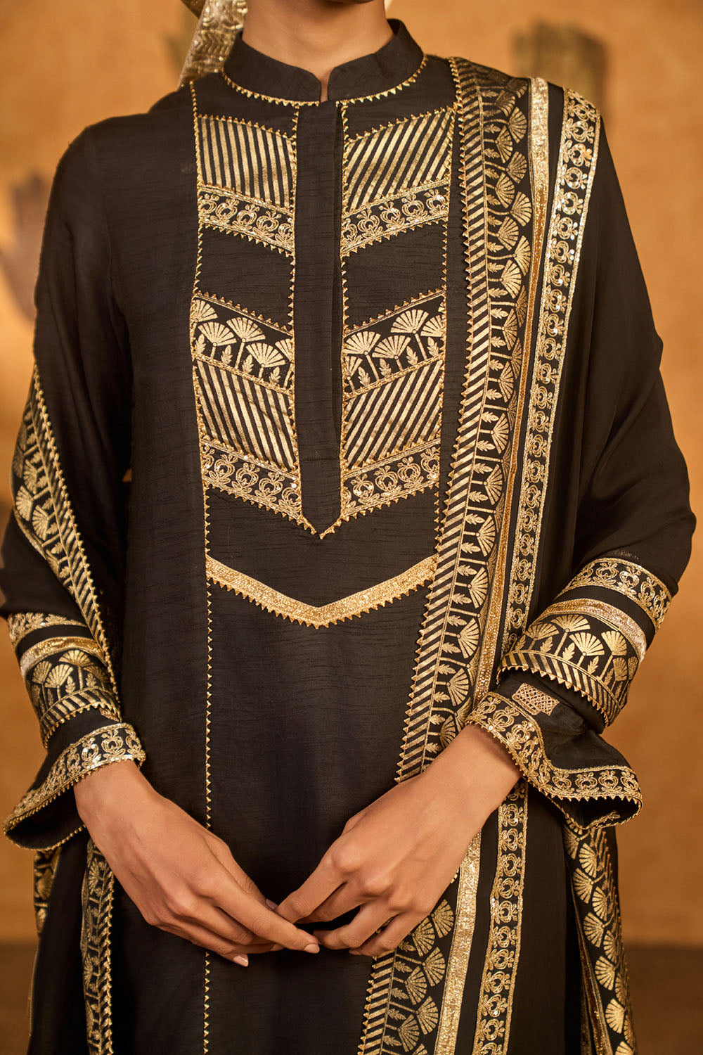 Black Vase Culotte Set