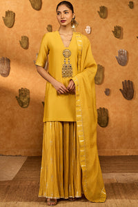 Spiced Ochre Gilded Kettle Kurta Set