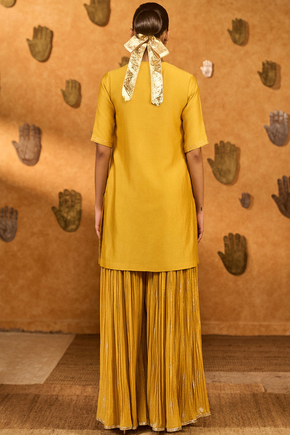 Spiced Ochre Gilded Kettle Kurta Set