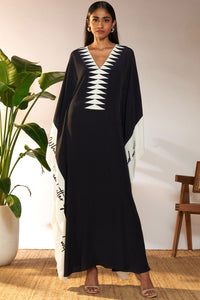 Black Slogan Kaftan