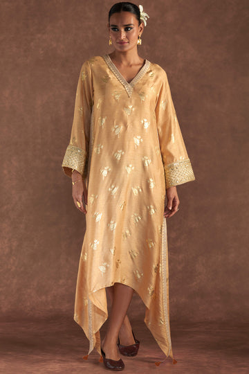 Beige Irisbud Kaftan