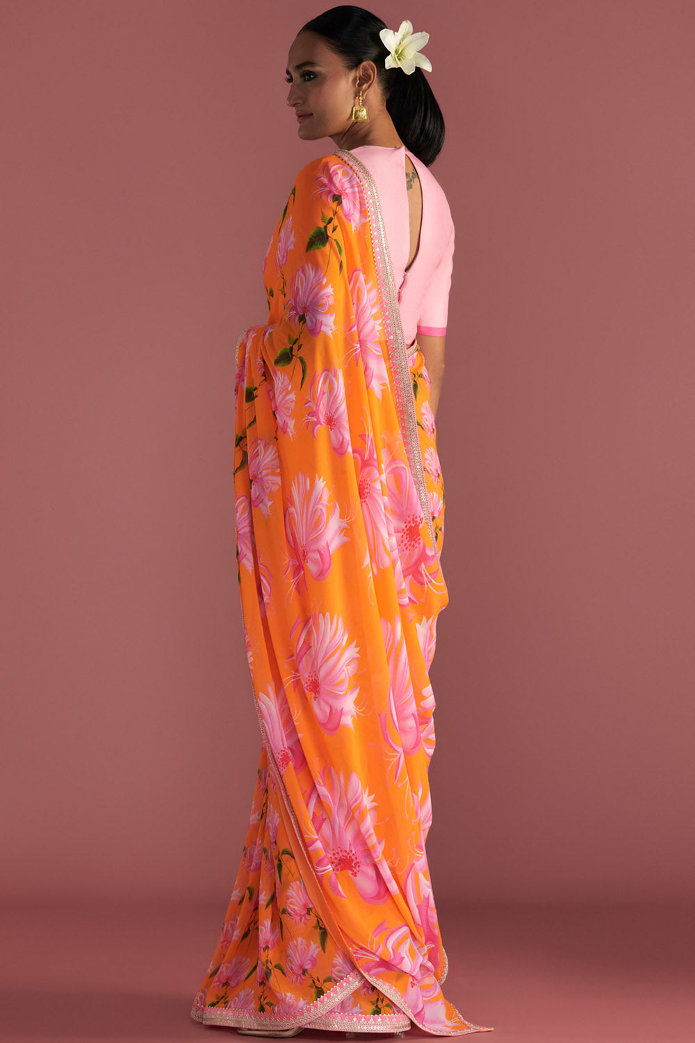 Orange Mist Saree