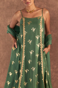 Moss Green Irisbud Anarkali Set