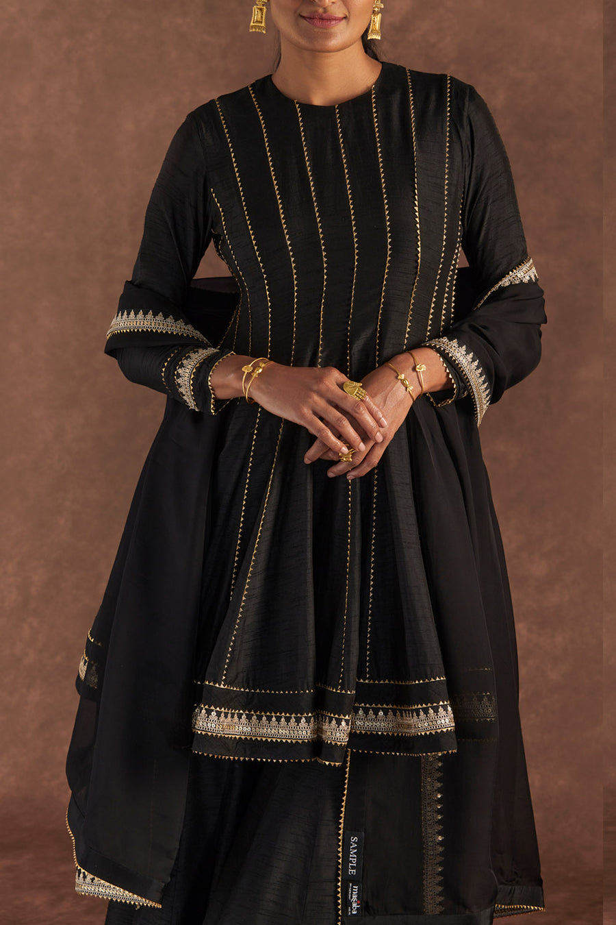 Black Sharara Set