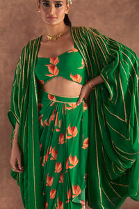 Green Nectar Cup Drape Skirt