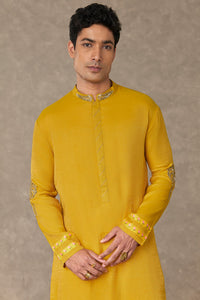 Corn Yellow Shajara Kurta