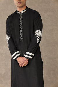 Black Shajara Kurta