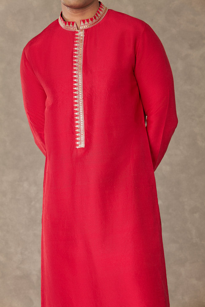 Red Anar Kurta