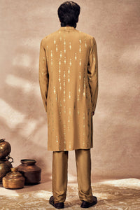 Beige Tribal Pillar Kurta Set