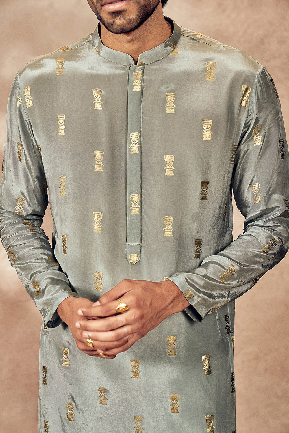 Grey Timber Tribe Kurta