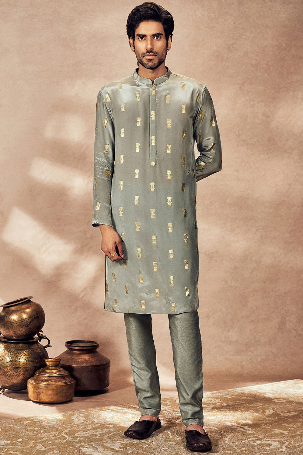 Grey Timber Tribe Kurta