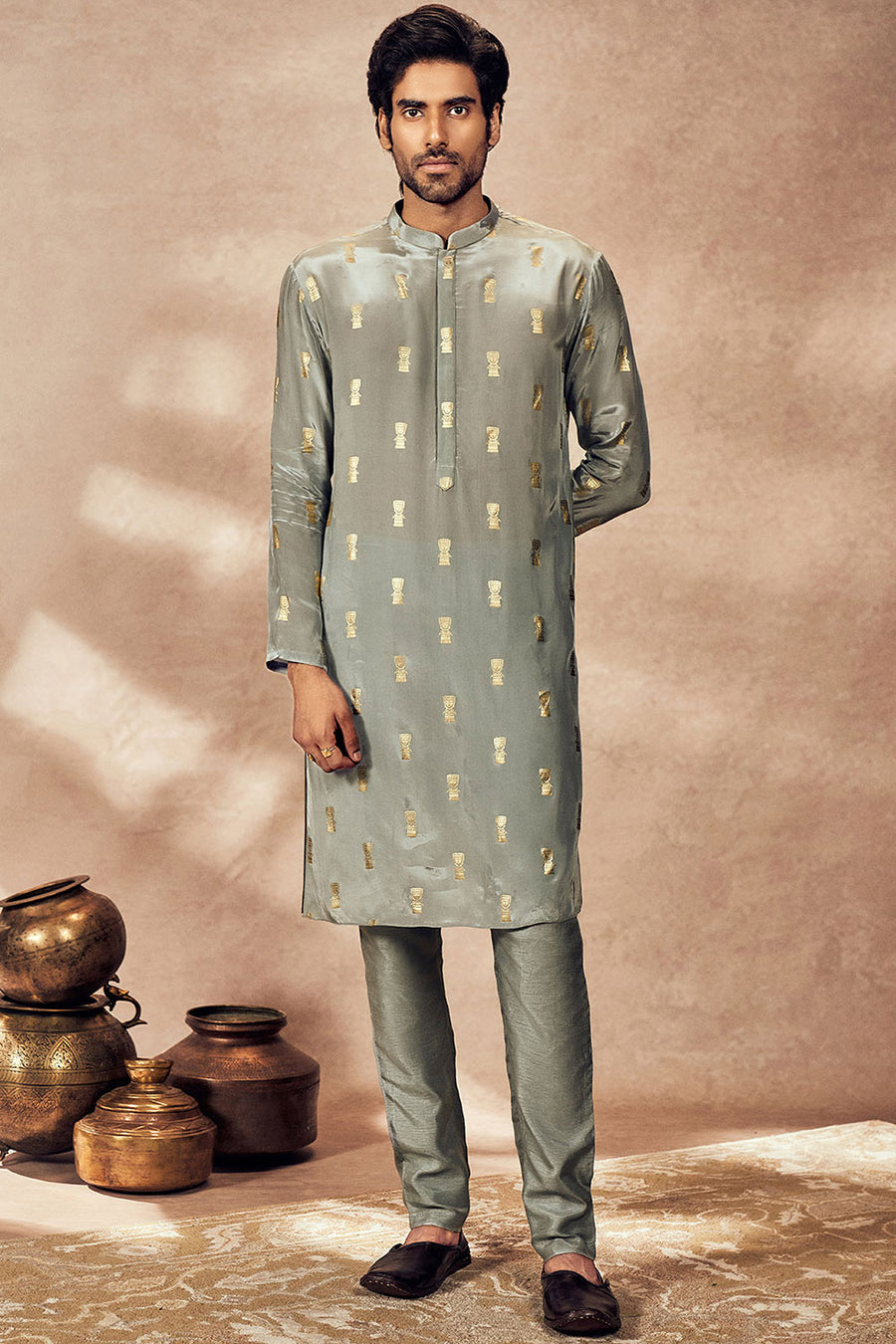 Grey Timber Tribe Kurta Set