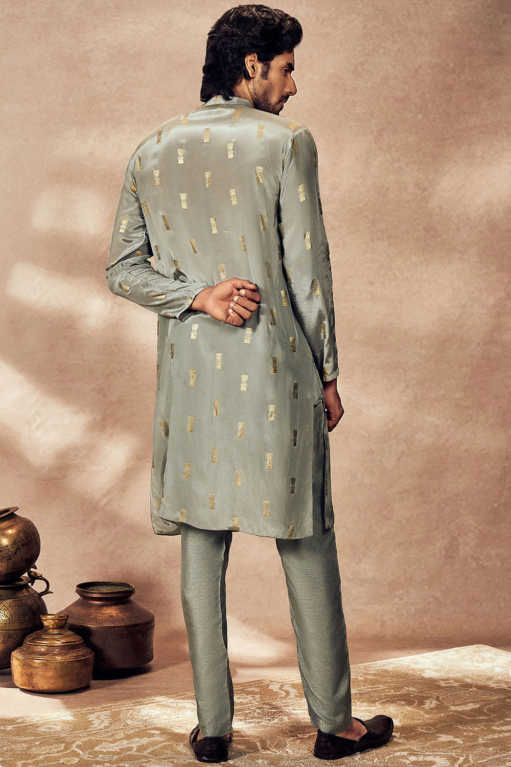 Grey Timber Tribe Kurta Set