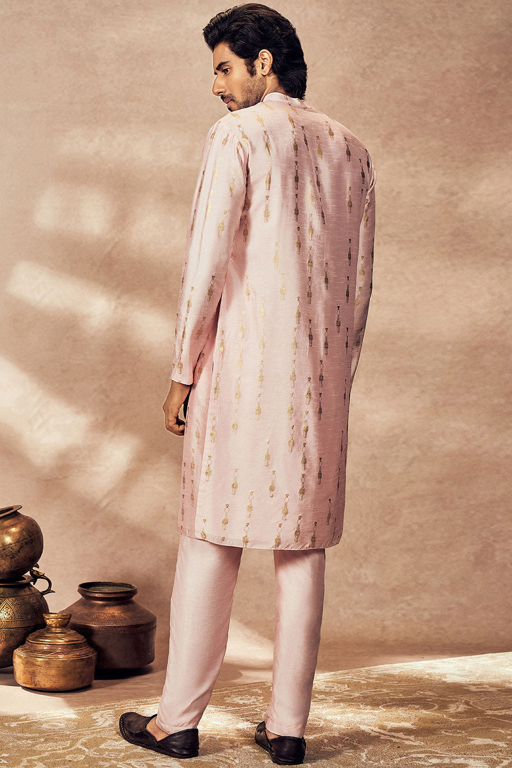 Baby Pink Tribal Pillar Kurta