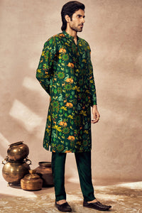 Green Tropical Rhapsody Kurta