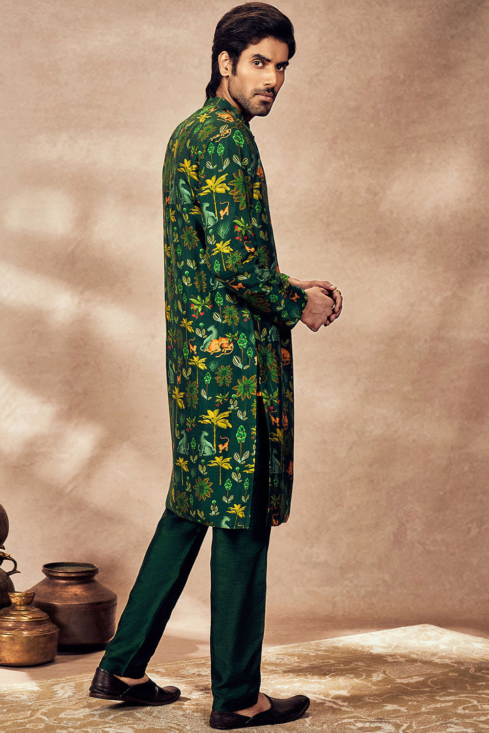 Green Tropical Rhapsody Kurta Set