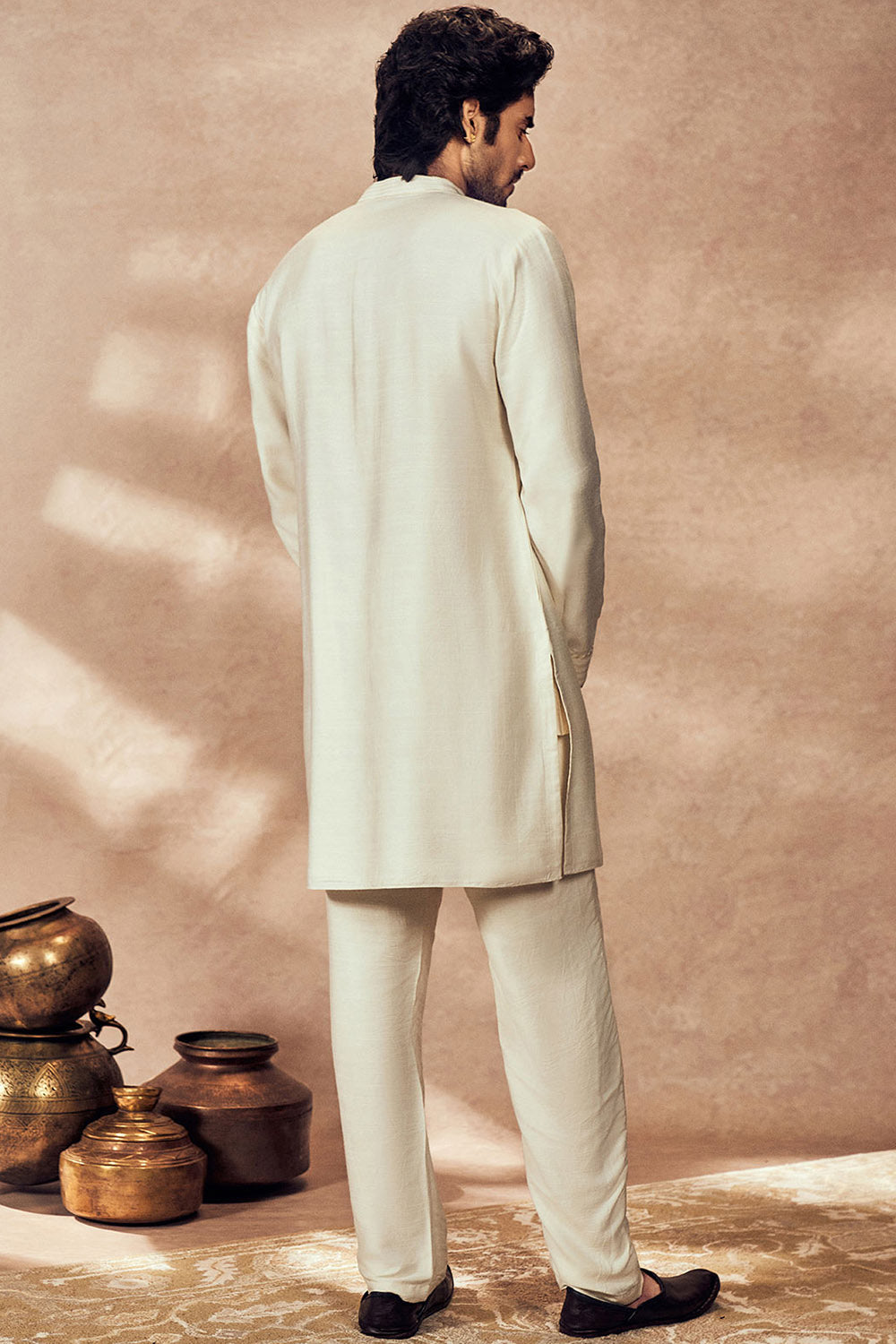 Ivory Palms Bloom Kurta