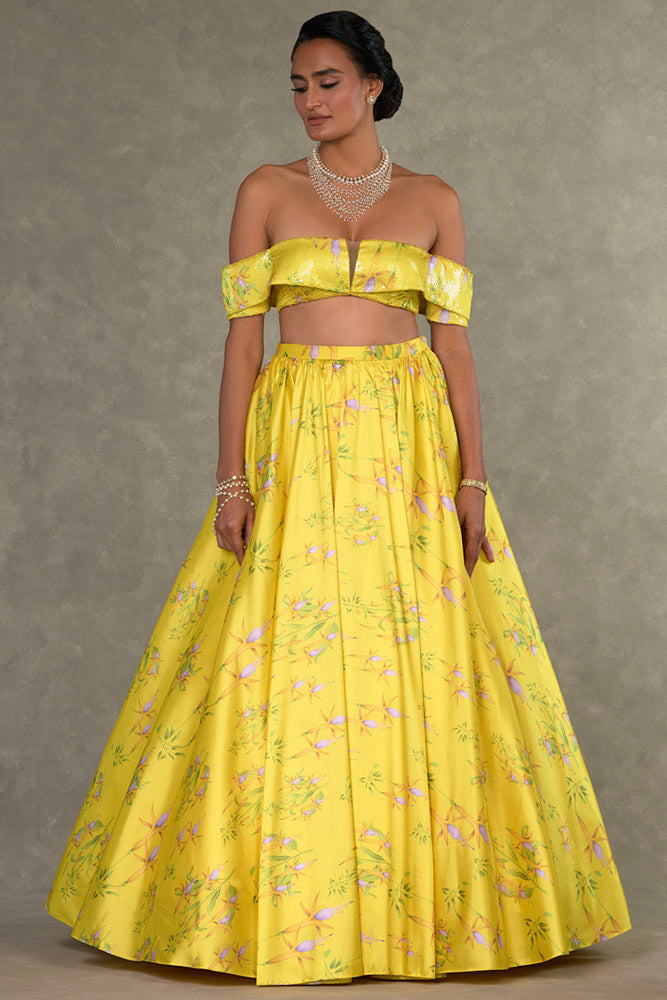 Lemon Yellow Juhi Skirt Set