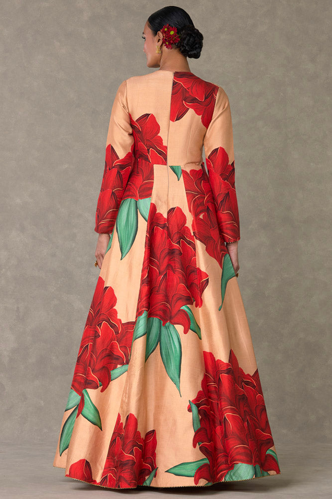 Salmon Candy Swirl Gown