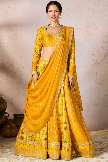 Yellow Nomatic Tribe Lehenga Set