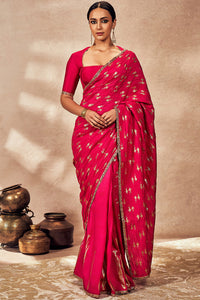 Pink Whispering Lily Crush Saree