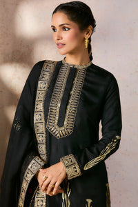 Black Whispering Lily Sharara Set