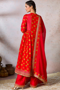 Red Trinkets Kurta Set