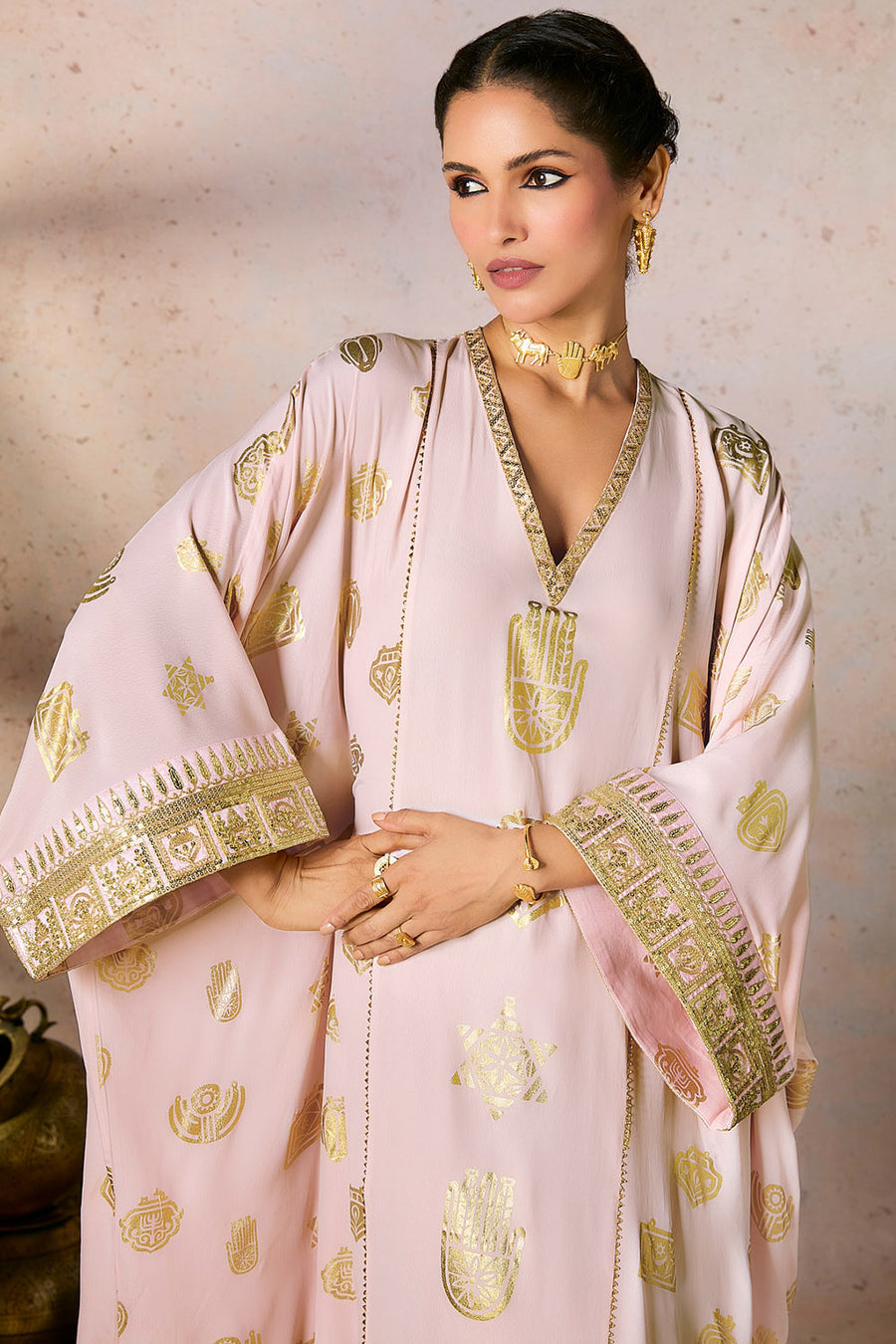 Baby Pink Trinkets Kaftan