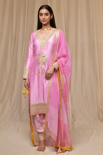 Pink Wallflower Salwar Set