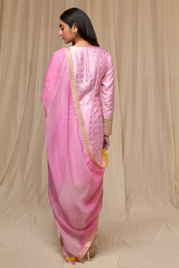 Pink Wallflower Salwar Set