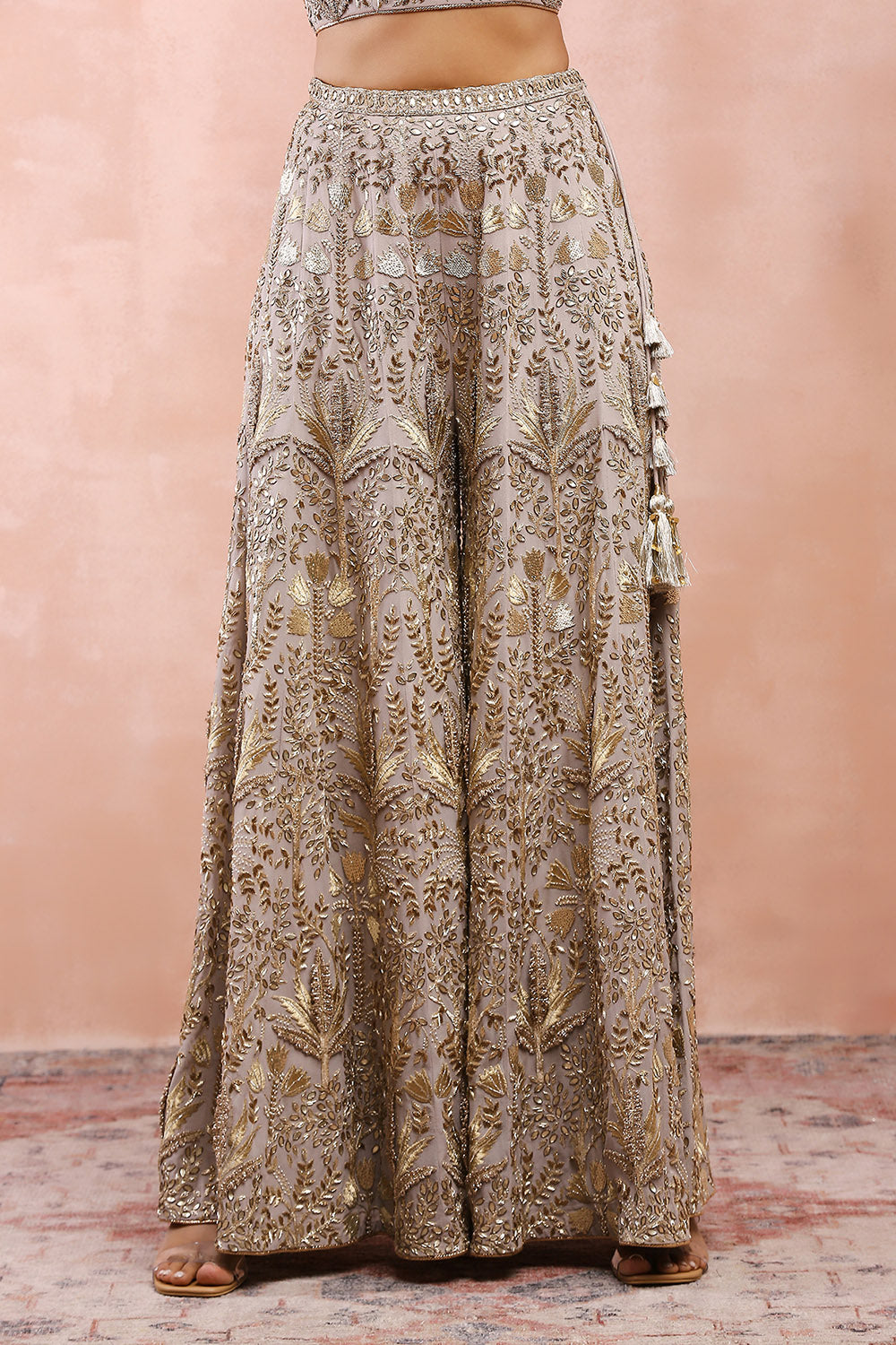 Payal Singhal  Grey Embroidered Choli With Sharara And Dupatta –  LIVEtheCOLLECTIVE