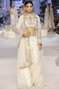 Shakira Off White Embroidered Sharara Set