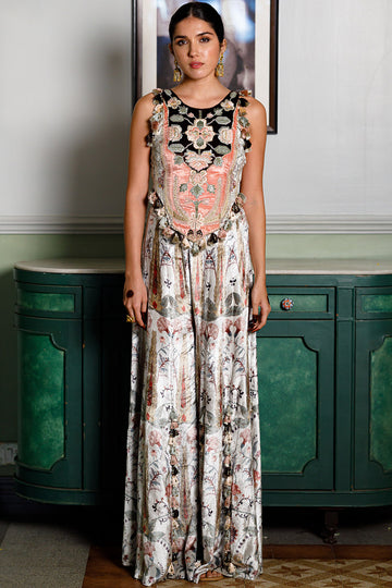 Kainat Ochre Forest Whisper Choli And Sharara