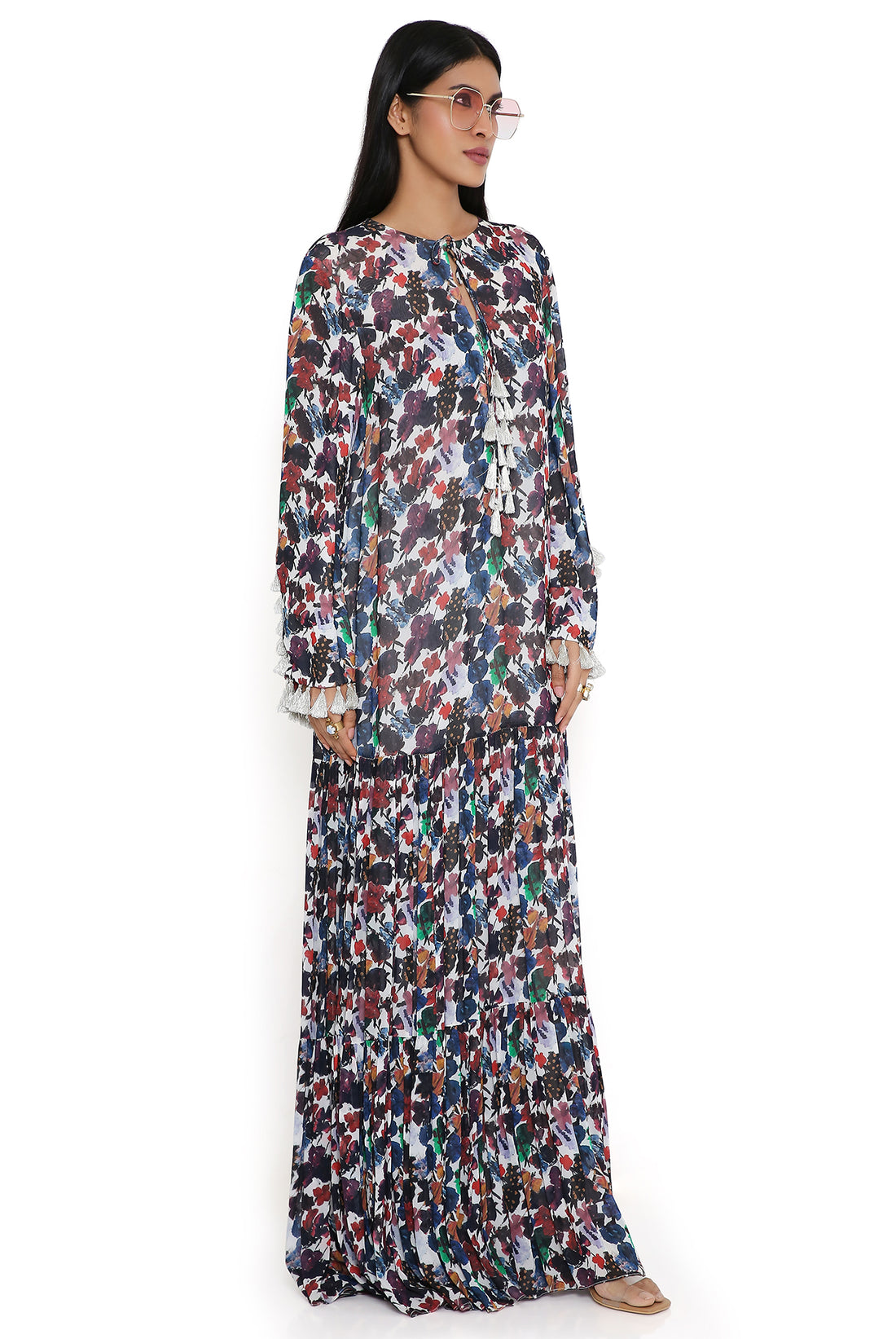 Maya Butterfly Print Geortgette Boho Dress