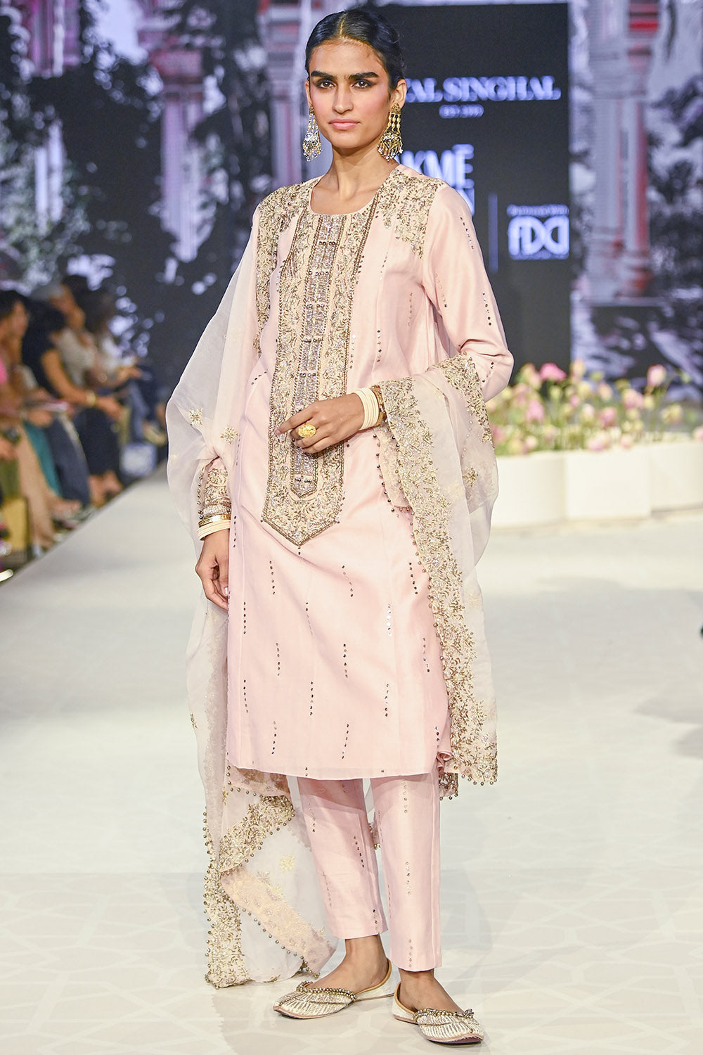 Ruksaan Blush Pink Embroidered Kurta Set