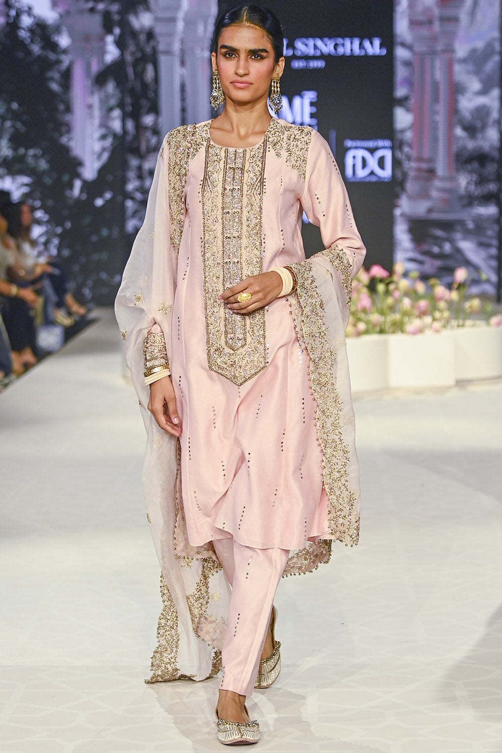 Ruksaan Blush Pink Embroidered Kurta Set