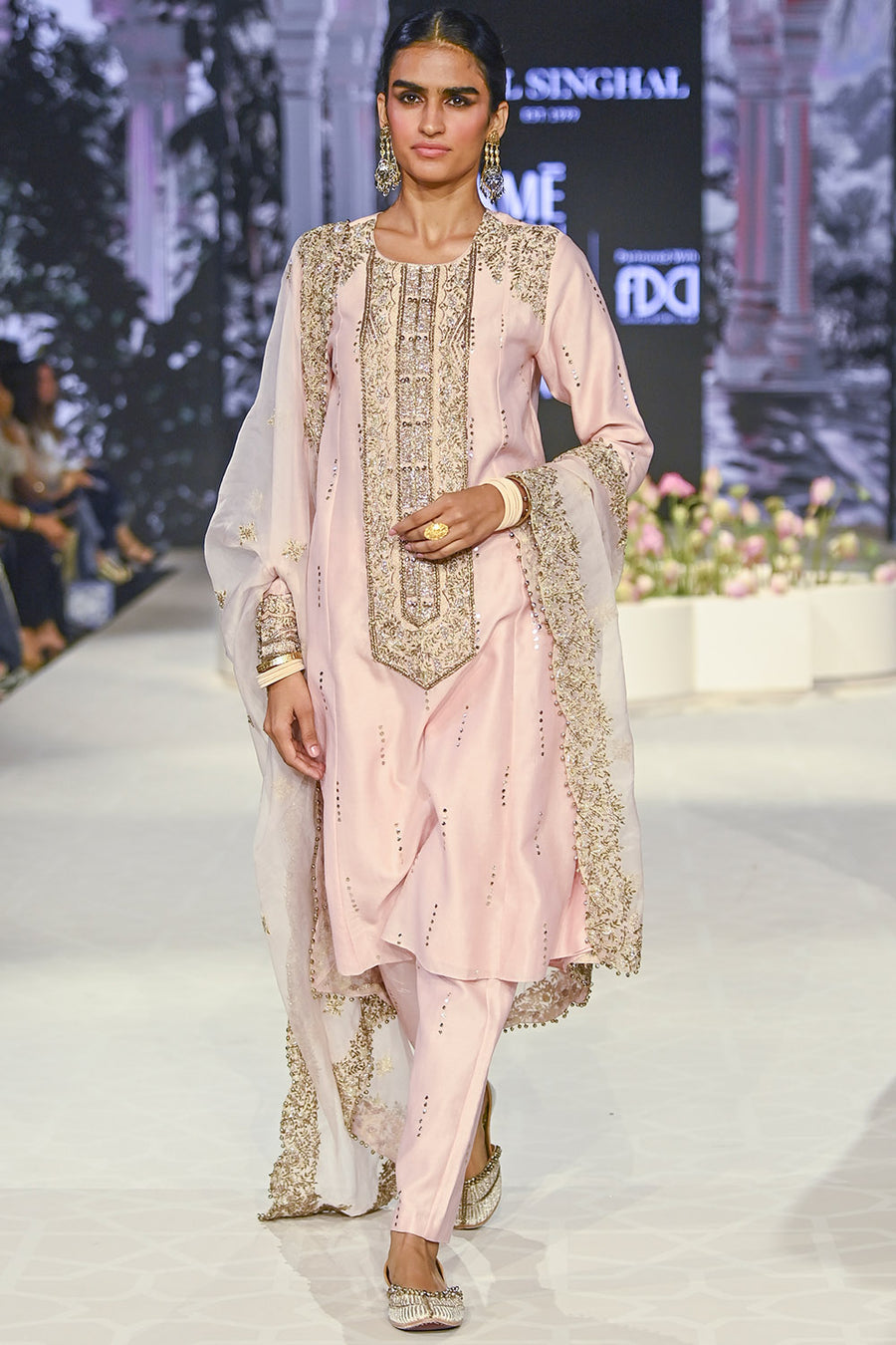 Ruksaan Blush Pink Embroidered Kurta Set