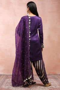 Purple Kurta With Salwar And Dupatta