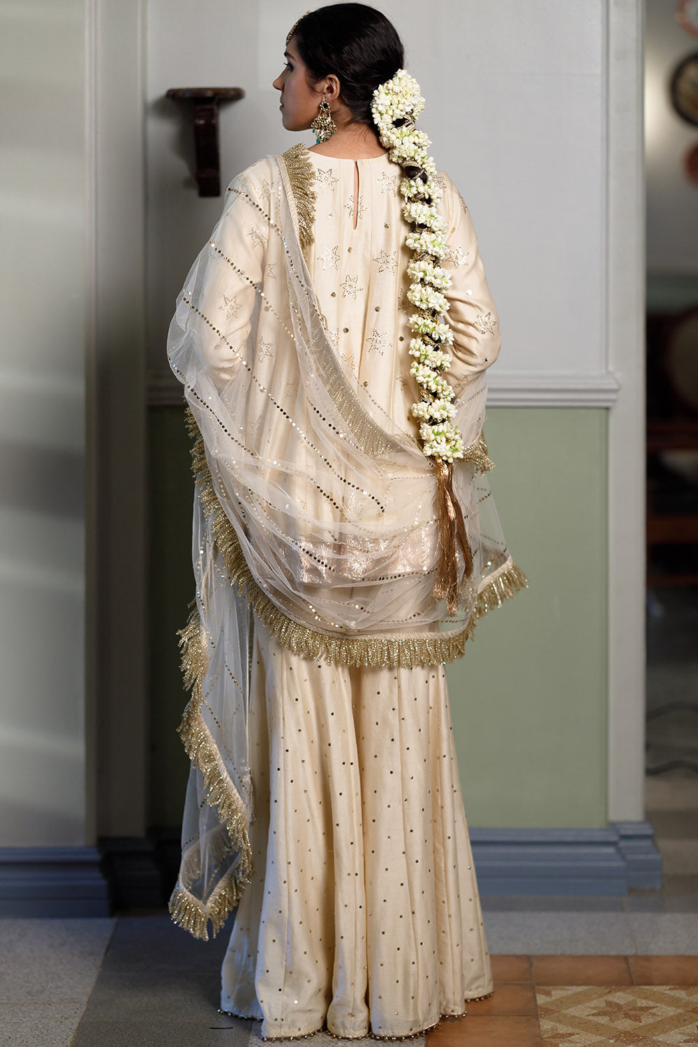 Afreen Stone Kurta And Heavy Sharara Set