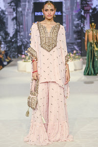 Shahnaaz Blush Pink Embroidered Kurta & Sharara
