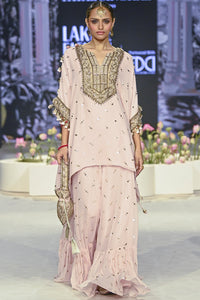 Shahnaaz Blush Pink Embroidered Kurta & Sharara