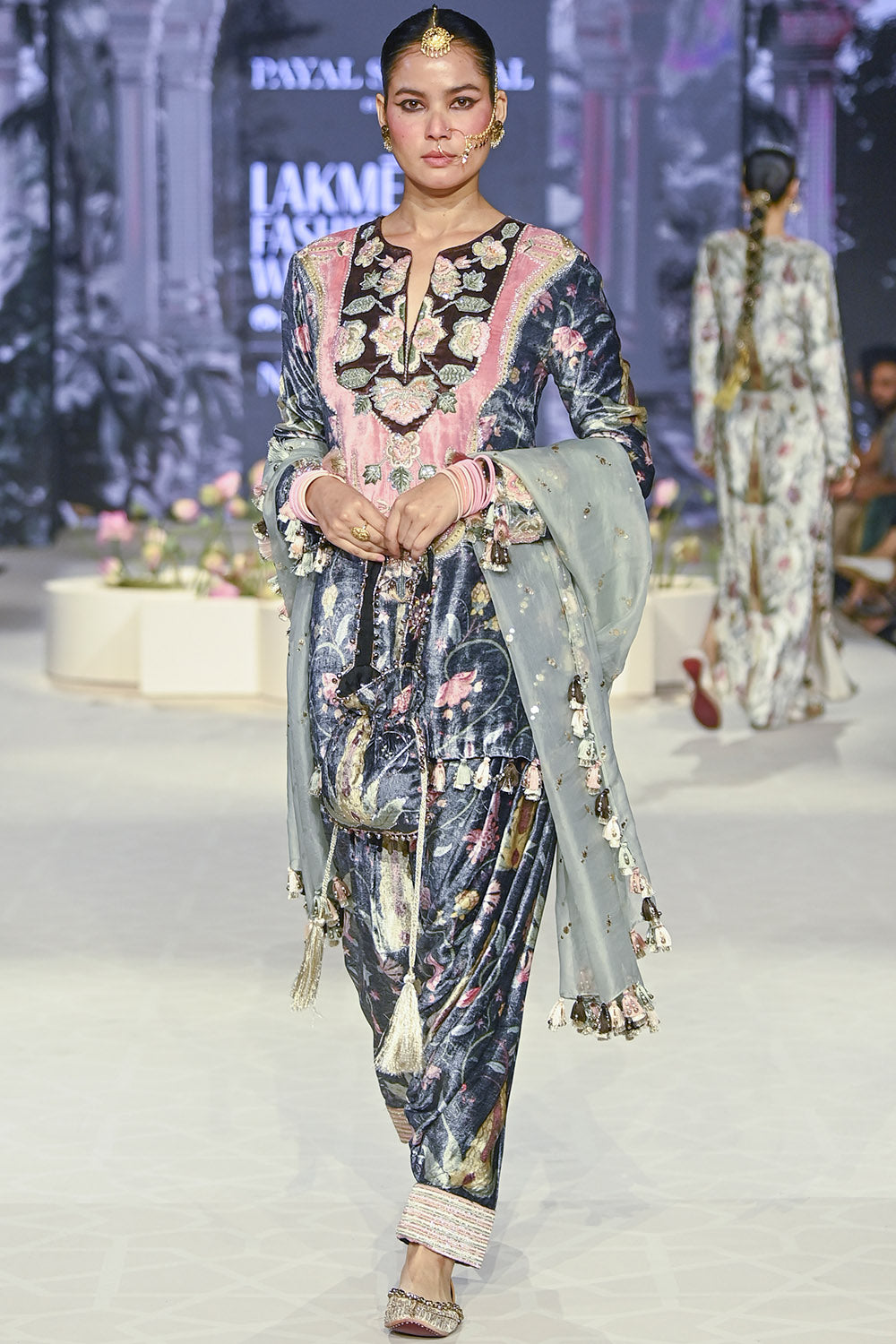 Batool Black Embroidered Kurta Set