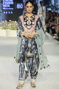 Batool Black Embroidered Kurta Set