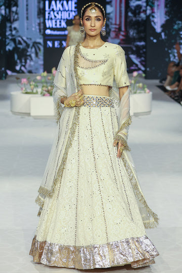 Khadija Beige Lehenga Set