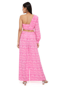 Pink Kite Print Palazzo Set