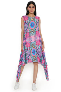 Pink Enchanted Print Side Tale Tunic