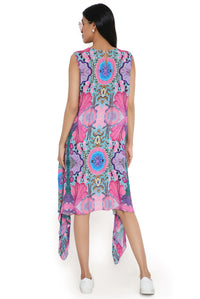 Pink Enchanted Print Side Tale Tunic